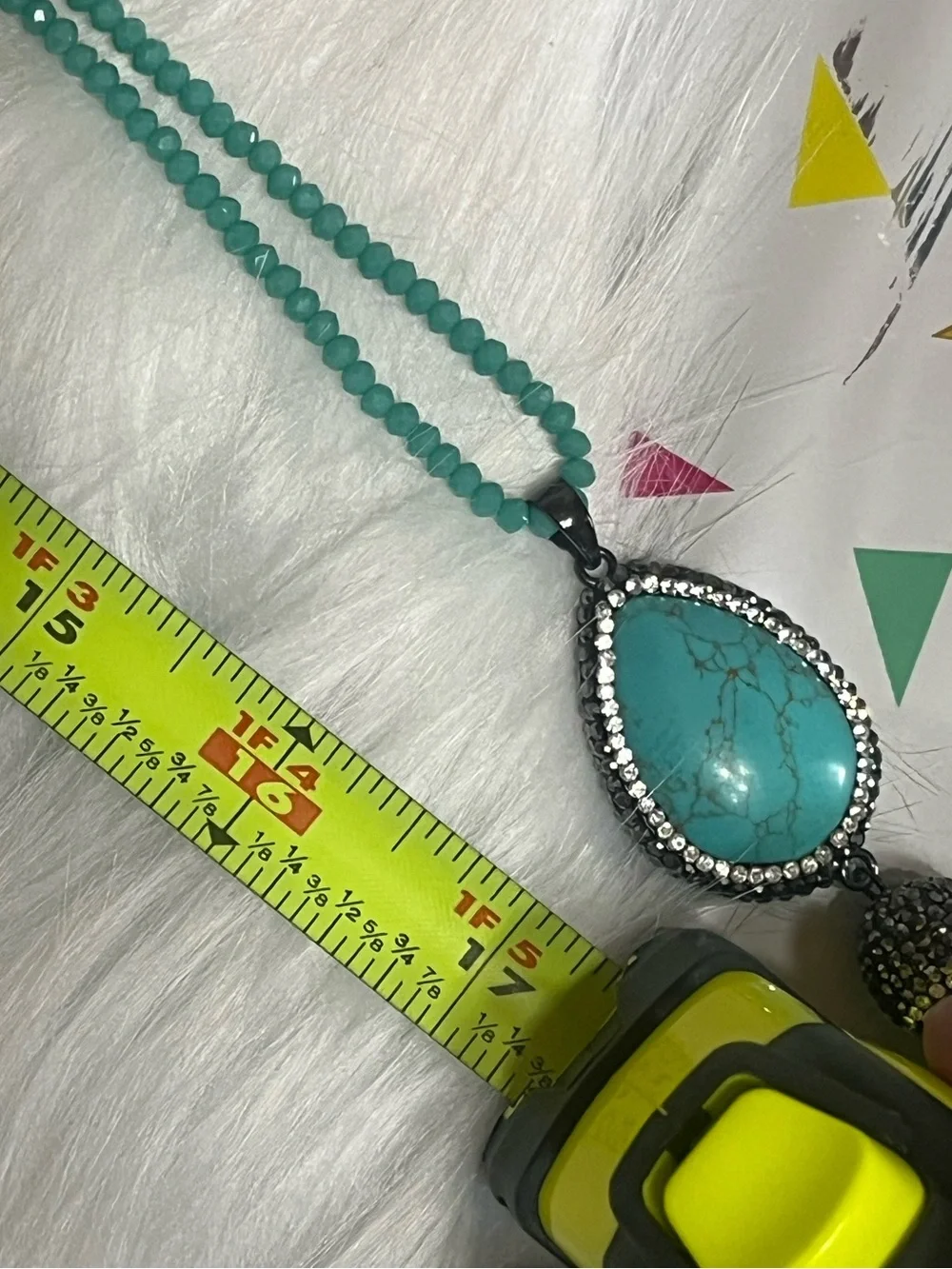 Joan Rivers Long Turquoise Necklace
